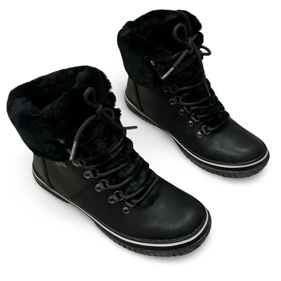 PAJAR Galat Waterproof Insulated Black Leather Winter Boot - Picture 2 of 14